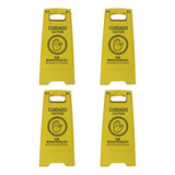Placa De Sinalização - Cuidado Em Manutenção Kit 4un