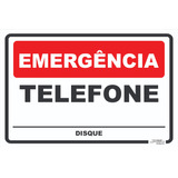 Placa De Sinalização | Emergência Telefone