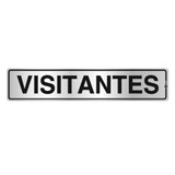 Placa De Sinalização Alumínio 05x25cm Visitantes Indika