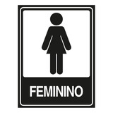 Placa De Sinalização Banheiro Feminino 15x20
