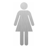 Placa De Sinalização Banheiro Feminino Inox