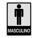 Placa De Sinalização Banheiro Masculino 15x20