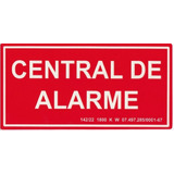 Placa De Sinalização Central De Alarme