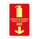 Placa De Sinalização Fotoluminescente E5-abc Extintor Abc