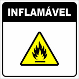 Placa De Sinalização Inflamável 