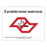 Placa De Sinalização Lei 13.541/2009 Proibido Fumar