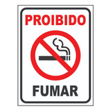 Placa De Sinalização Proibido Fumar 20x15cm