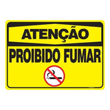 Placa De Sinalização Proibido Fumar 20x30