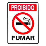 Placa De Sinalização Sinalizando Proibido Fumar 15x20