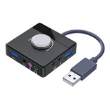 Placa De Som Adaptador De Áudio Estéreo Externo 3 Portas