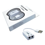 Placa De Som Adaptador Usb Microfone