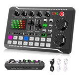 Placa De Som Microfone Sound Mixer Dj Streaming Card Pro