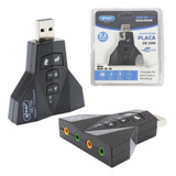 Placa De Som Usb 7.1 Dupla Ideal Para Virtual Dj Para 2 Fone