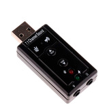 Placa De Som Usb Externa 7.1 Canais Adaptador Audio Estéreo