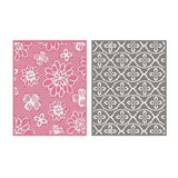 Placa De Textura - Lc Embossing Folder Flower Pat - Wr