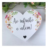 Placa Decoração Casamento Coração Ao Infinito