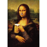 Placa Decorativa 30x20 Cm Mona Lisa