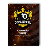 Placa Decorativa Copa Brasil 8 Ball Pool Segunda Edição