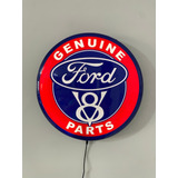 Placa Decorativa Ford V8 Genuine Part