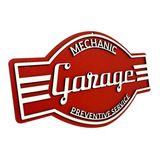 Placa Decorativa Garage Vintage 3d Relevo
