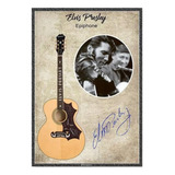 Placa Decorativa Guitarra Elvis Presley Vintage Retrô A2 60x