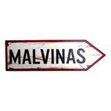 Placa Decorativa Madeira Malvinas Argentina Falkland 50x15cm