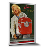 Placa Decorativa Propaganda Antiga Coca Cola 84 X 60 Cm D