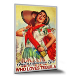 Placa Decorativa Propaganda Antiga Tequila A0