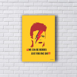 Placa Decorativa Quadro Bowie Face -
