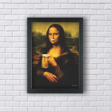 Placa Decorativa Quadro Mona Lisa Bêbada Monalisa Tamanho M