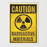 Placa Decorativa Radiação Material Game Geek Vinta Biohazard