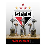 Placa Decorativa São Paulo Fc Mundiais E Libertadores Mdf