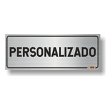 Placa Dizeres Personalizado Fundo Escovado 25un Pvc1mm