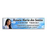 Placa Em Porcelana 7x27 Para Cemitério