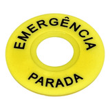 Placa Etiqueta P/ Botao De Emergencia 60x22mm - 10un