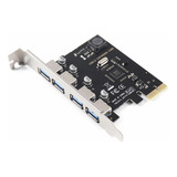 Placa Expansão Pci Express P/ Usb 3.0 4 Portas Adaptador Hub