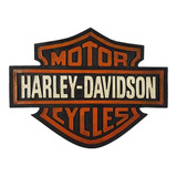Placa Harley Logo Parede Moto Resina