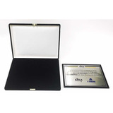 Placa Homenagem Com Estojo Camurça Preto 15x10 9 Unidades