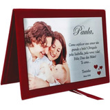 Placa Homenagem Dia Das Mães/aço Inox Capa De Livro 17x12cm