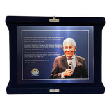Placa Homenagem/formatura Aço Inox Estojo De Veludo 20x15cm