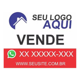 Placa Imobiliária Casa Personalizado Vende Aluga Pvc 30x40cm