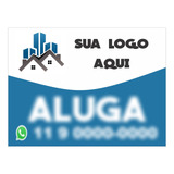 Placa Imobiliária Vende / Aluga Poliondas 3mm C/ Sua Logo