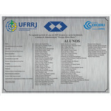Placa Inauguração/homenagem Aço Inox Escovado 60x30cm