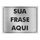 Placa Indicação Para Moveis Alumínio 10x10 Personalizada