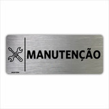 Placa Indicação Setor Portas - Manutenção - 8x20cm