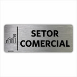 Placa Indicação Setor Portas - Setor Comercial - 8x20cm