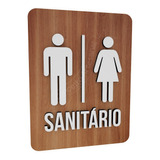 Placa Indicativa Banheiro Masculino Feminino Buffet Escola 
