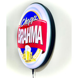 Placa Led Painel Luminoso Brahma Chopp Parede Cerveja 43cm 