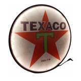 Placa Led Retro Posto Vintage Texaco Garagem Motor 