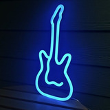 Placa Luminária/painel Neon Led - Guitarra/violão